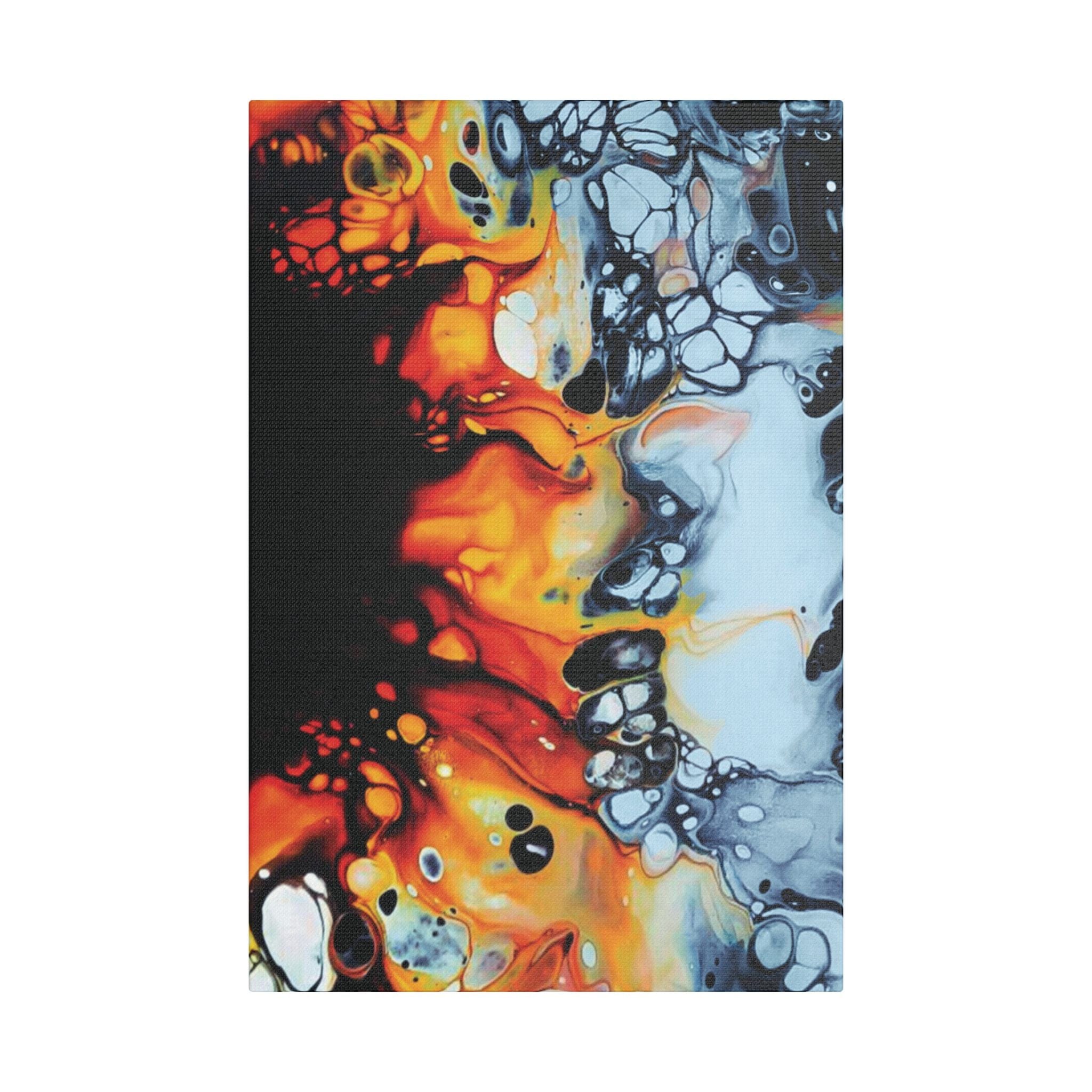 Printify Canvas 12″ x 18″ (Vertical) / 1.5" B&W Sunflower Satin Canvas, Stretched, 1.5"