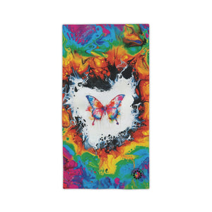 Rainbow Butterfly Beach Towel