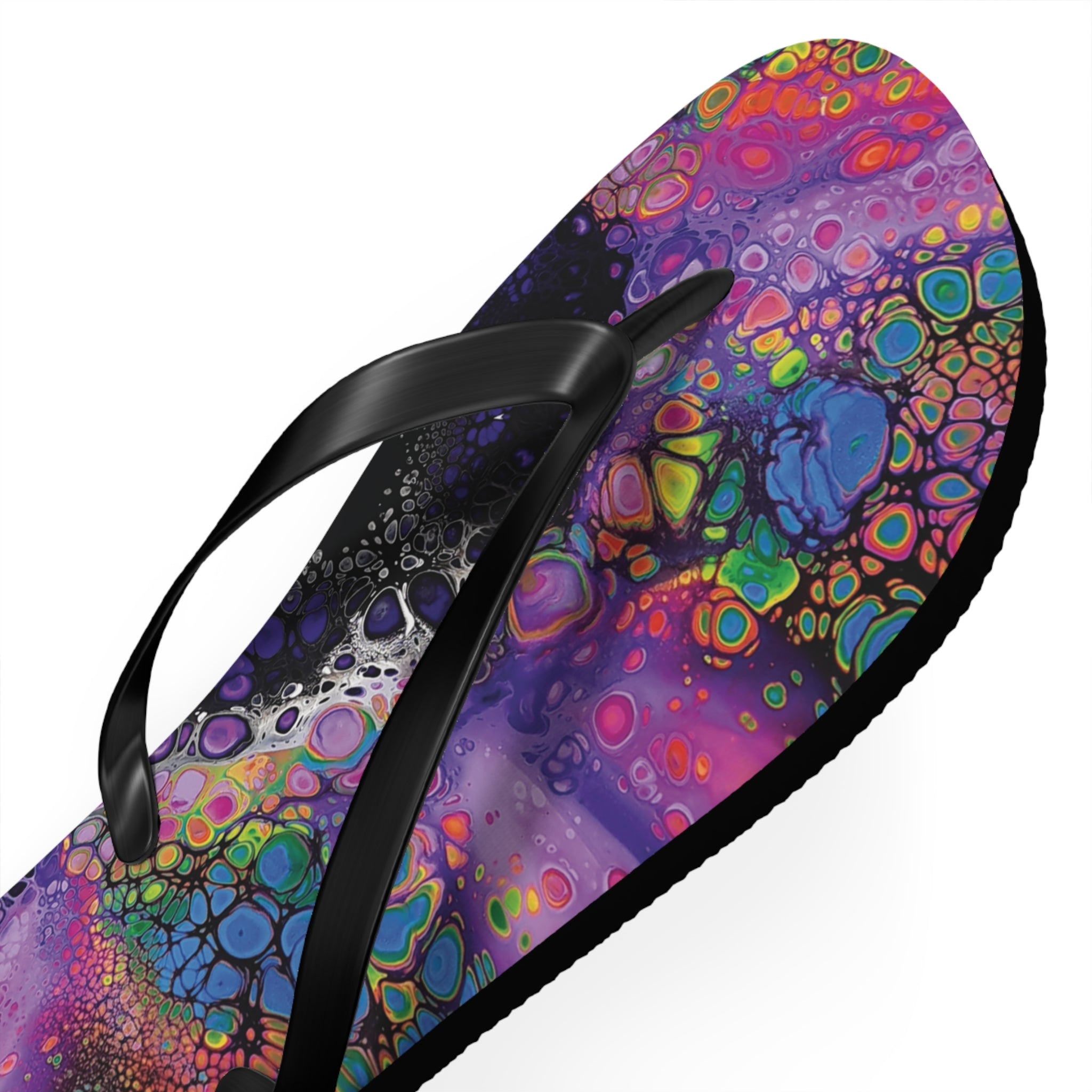 Neon Nostalgia Flip Flops