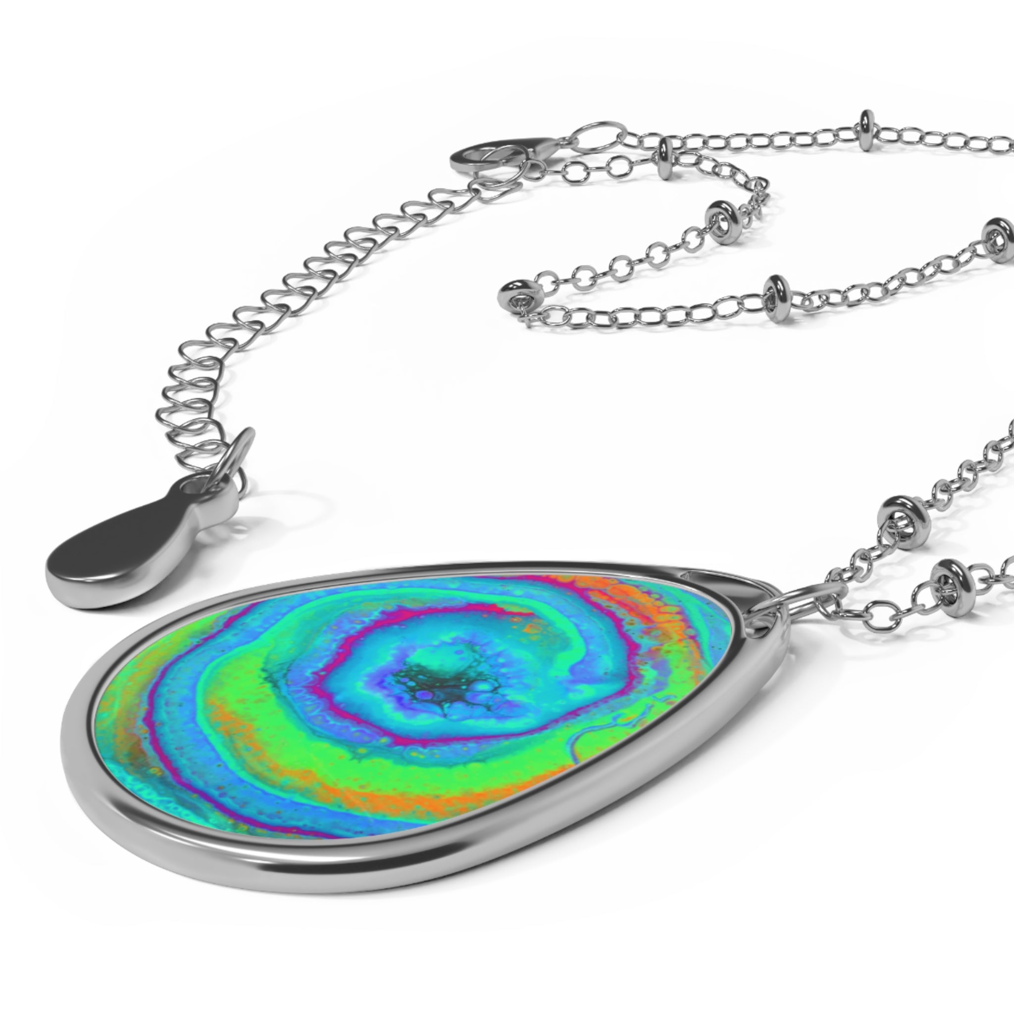 Radiant Curve Oval Necklace