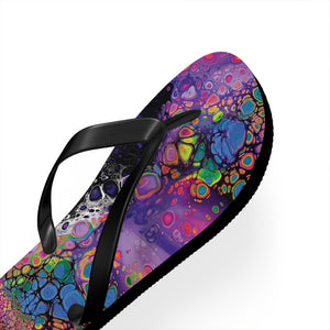 Neon Nostalgia Flip Flops