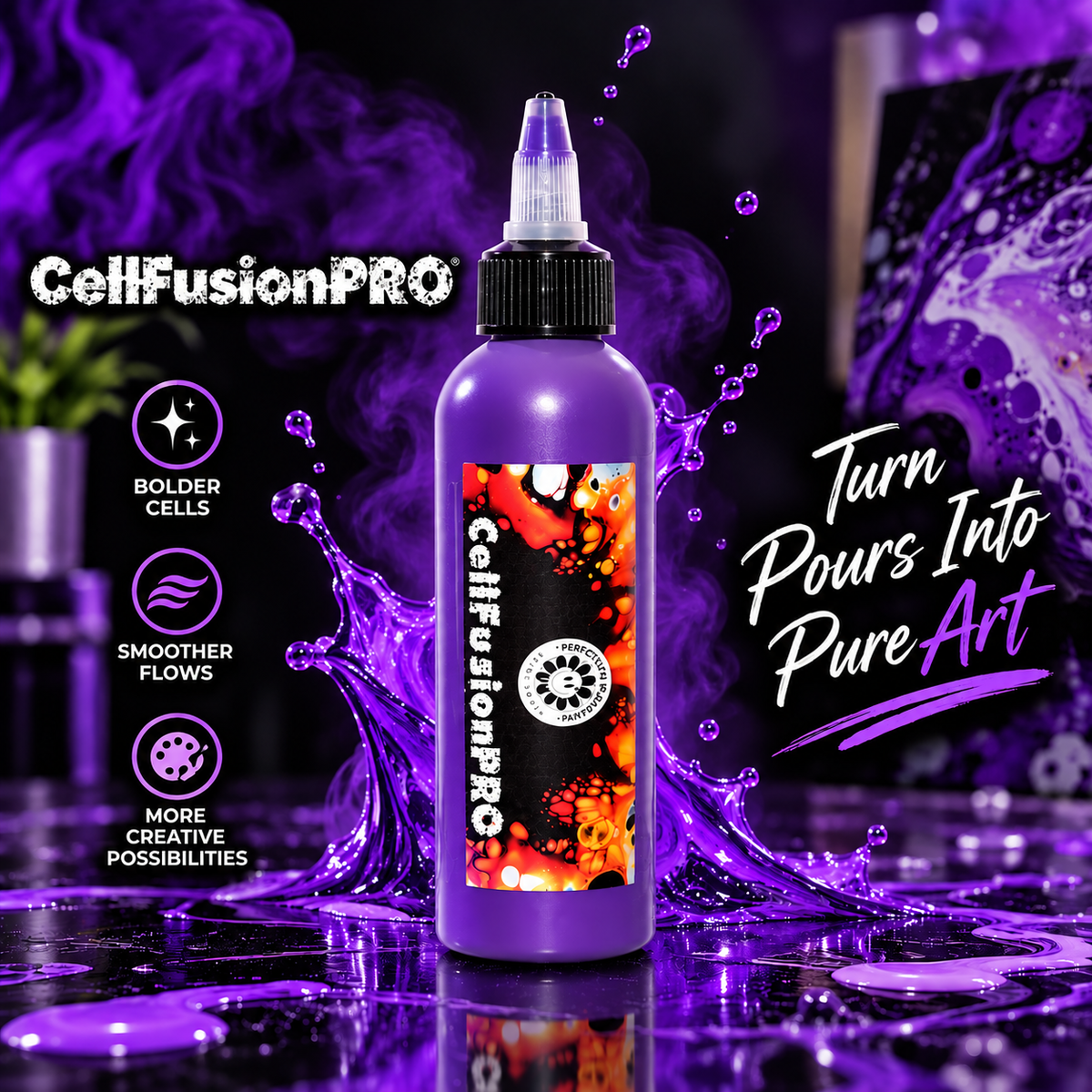pppaintpours Accessories CellFusionPRO Purple