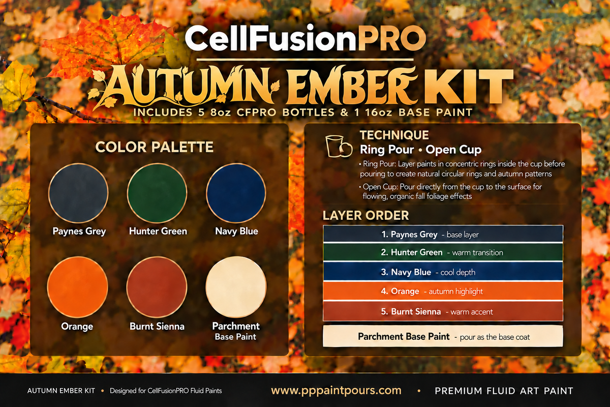 pppaintpours Autumn Ember Pour Kit