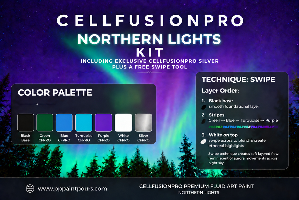 pppaintpours Paints Northern Lights 16Oz Pour Kit