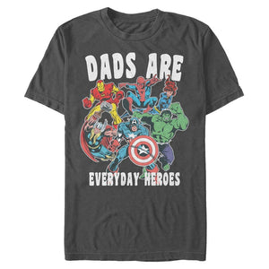 Marvel Comics T-Shirt CHARCOAL / 3XL Men's Marvel Comics Dad Heroes T-Shirt