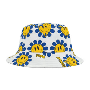 Printify Hats Small / White stitching SmileyFlower Bucket Hat (AOP)