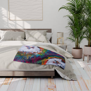 Printify Home Decor Rainbow Hummingbirds Arctic Fleece Blanket