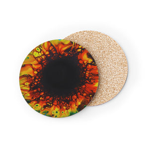 Printify Home Decor Round / 3.7" x 3.7" / 1 piece Sunflower Coasters