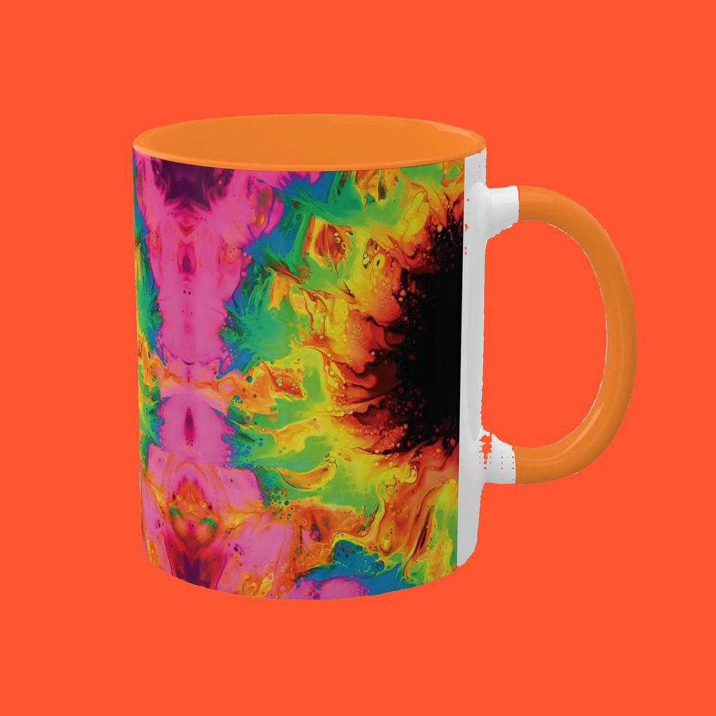 Printify Mug Rainbow Sunflower Colored Mug, 11oz