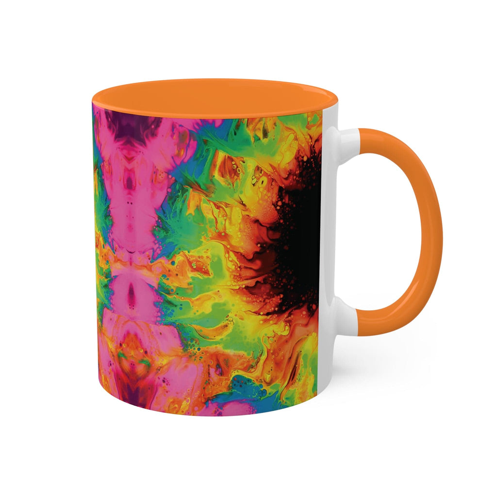 Printify Mug 11oz / Golden Yellow Rainbow Sunflower Colored Mug, 11oz