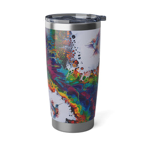 Printify Mug 20oz / Silver Rainbow Hummingbirds 20oz Tumbler