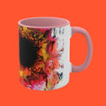 Printify Mug Pink / 11oz Two Birds Pink Accent Coffee Mug, 11oz
