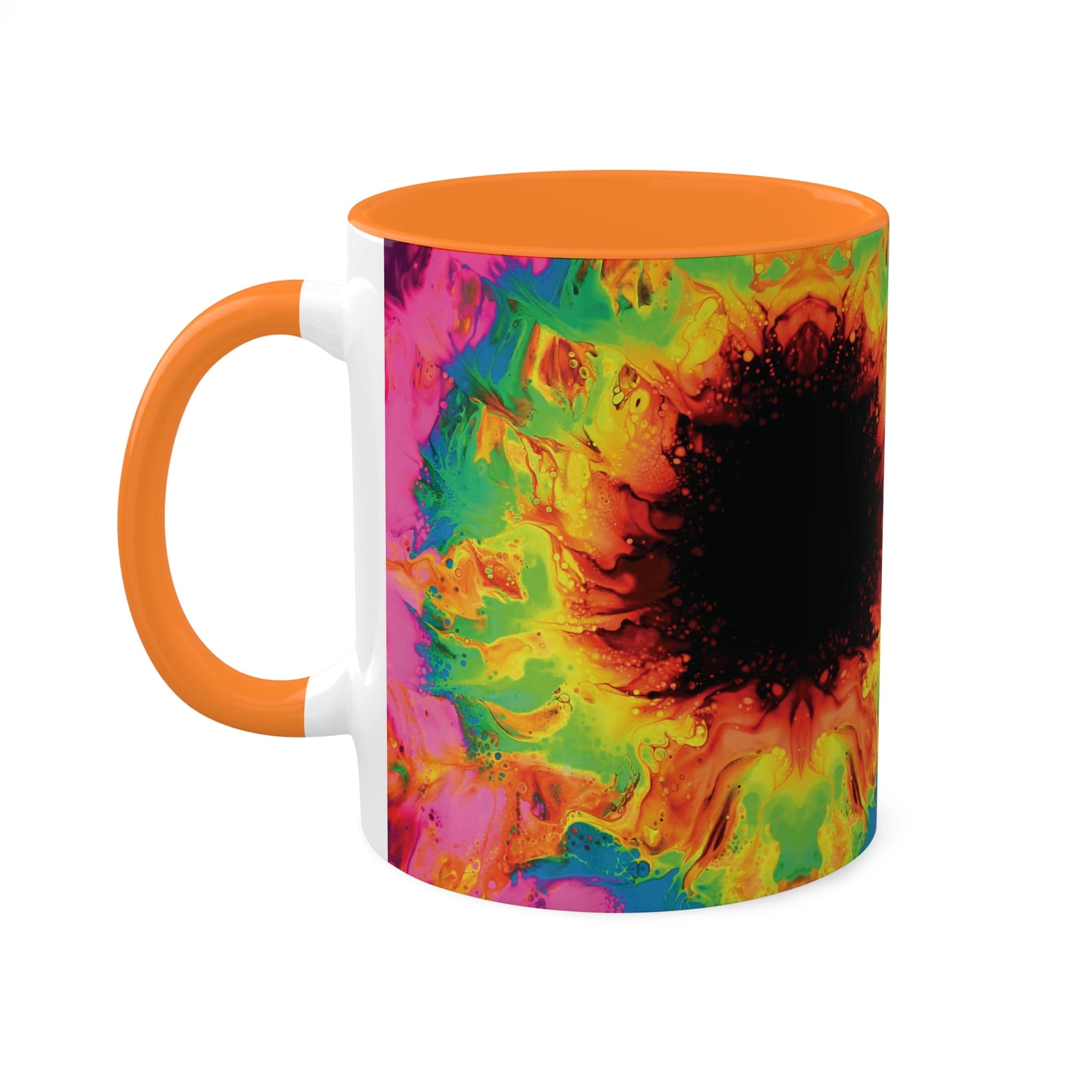 Printify Mug Rainbow Sunflower Colored Mug, 11oz