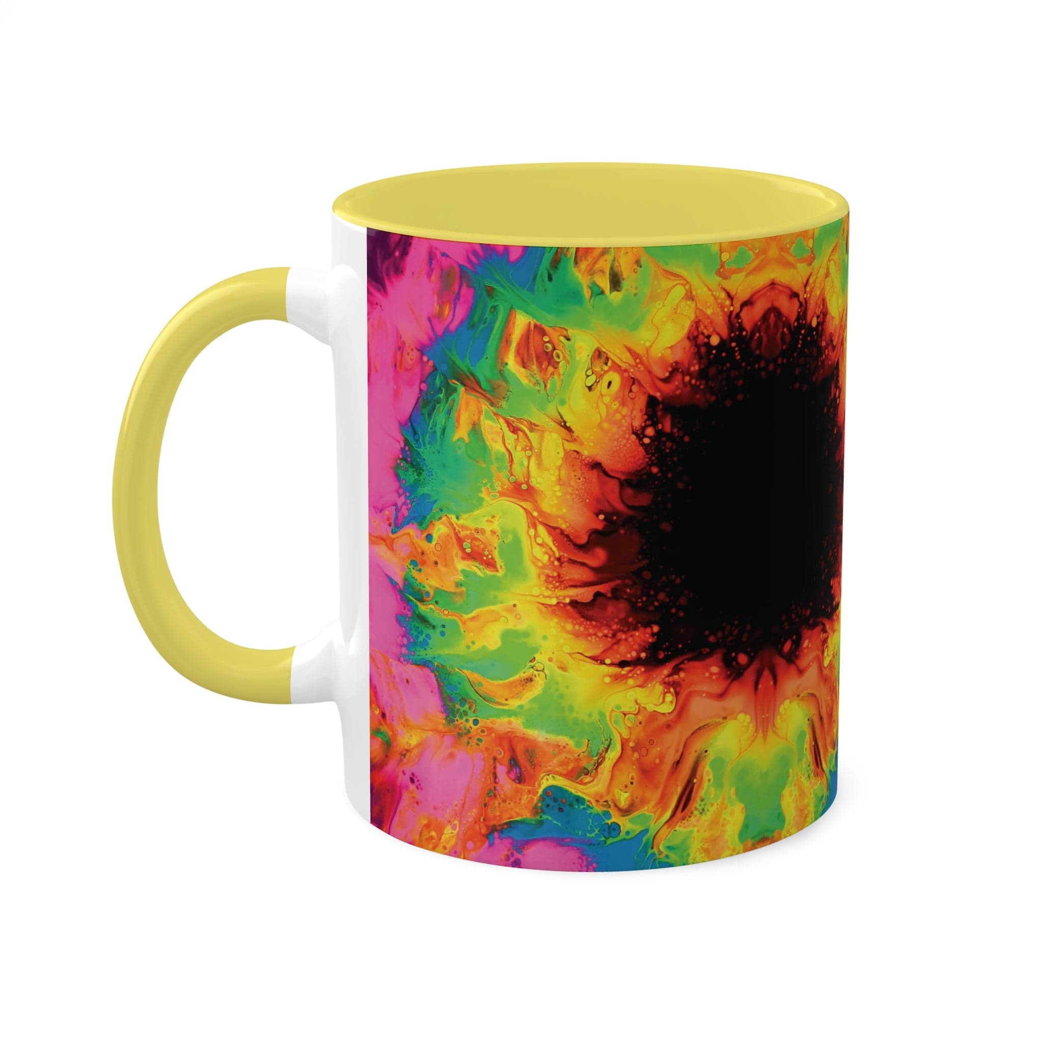 Printify Mug Rainbow Sunflower Colored Mug, 11oz