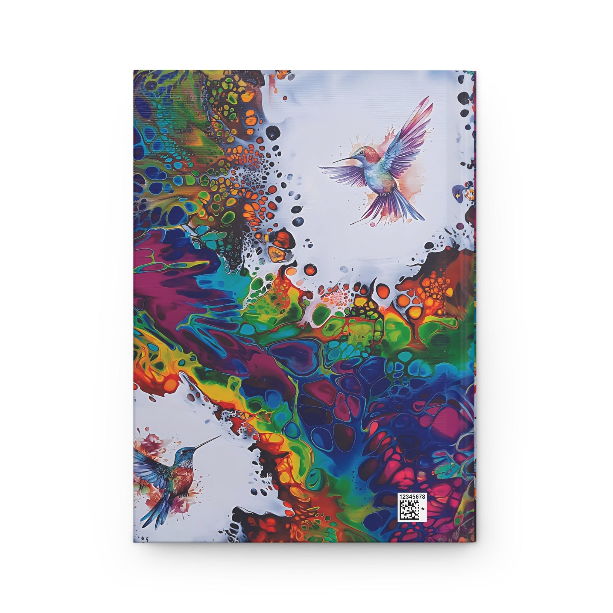 Printify Paper products Journal Rainbow Hummingbirds Hardcover Journal, Matte, 150 Pages, 5.75"x8"