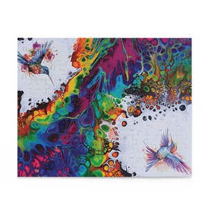 Printify Puzzle Rainbow Hummingbirds Puzzle (120, 252, 500-Piece)