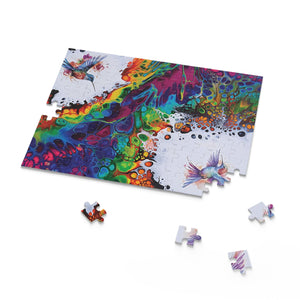 Printify Puzzle Rainbow Hummingbirds Puzzle (120, 252, 500-Piece)