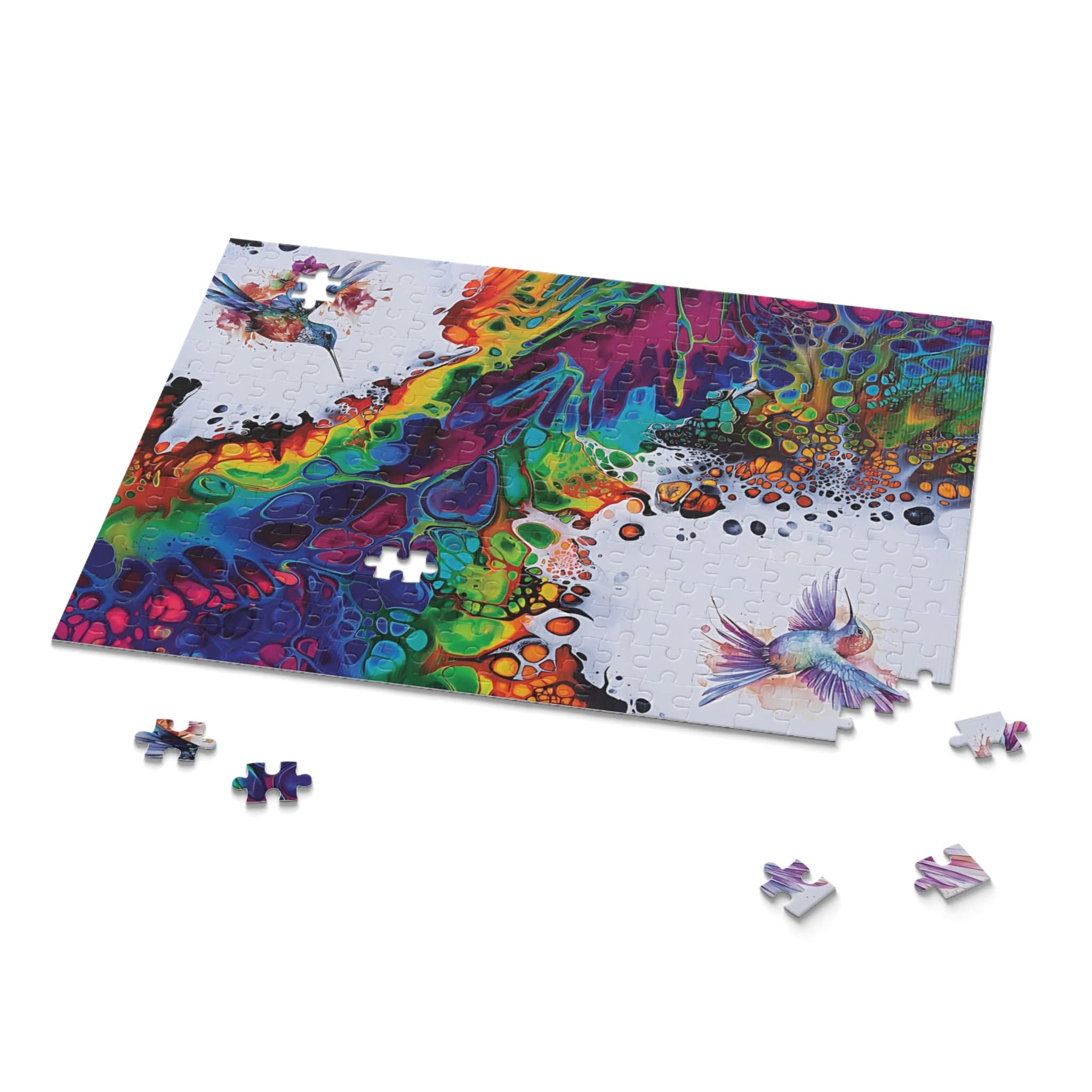 Printify Puzzle Rainbow Hummingbirds Puzzle (120, 252, 500-Piece)