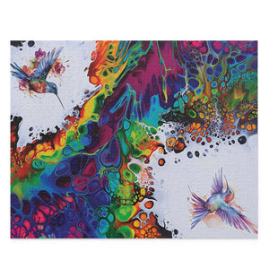 Printify Puzzle Rainbow Hummingbirds Puzzle (120, 252, 500-Piece)