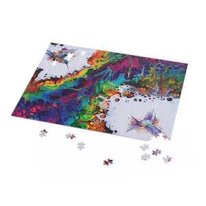 Printify Puzzle Rainbow Hummingbirds Puzzle (120, 252, 500-Piece)